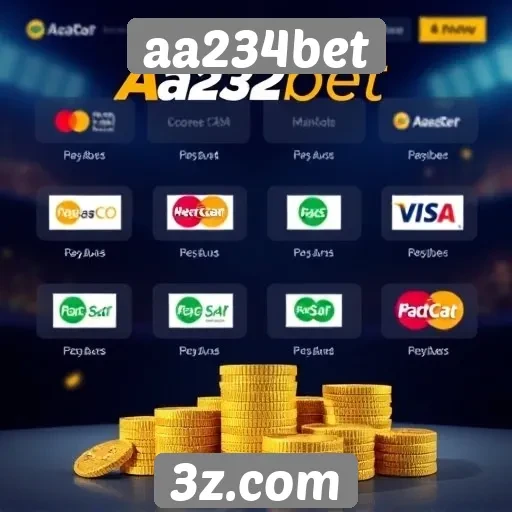 Opcões de pagamento disponíveis no aa234bet